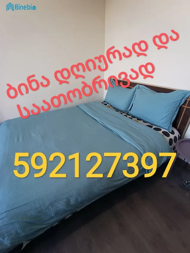 ქირავდება დღიურად 2 ოთახიანი ბინა